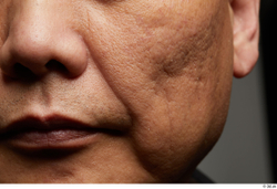 Face Mouth Nose Cheek Skin Man Asian Chubby Wrinkles Studio photo references